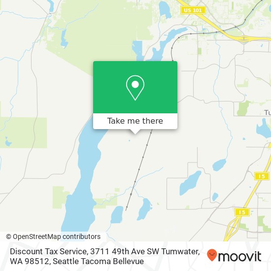 Mapa de Discount Tax Service, 3711 49th Ave SW Tumwater, WA 98512