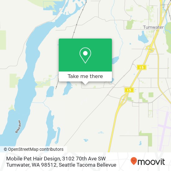 Mobile Pet Hair Design, 3102 70th Ave SW Tumwater, WA 98512 map