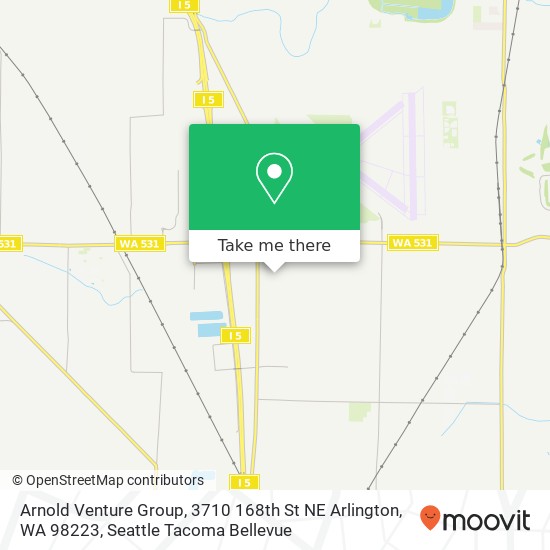 Mapa de Arnold Venture Group, 3710 168th St NE Arlington, WA 98223
