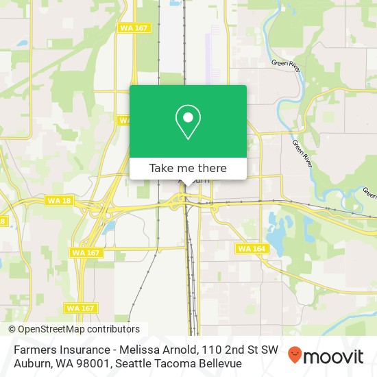 Farmers Insurance - Melissa Arnold, 110 2nd St SW Auburn, WA 98001 map