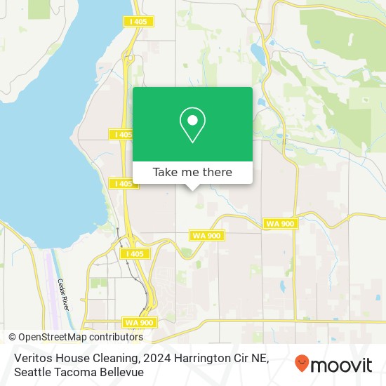 Mapa de Veritos House Cleaning, 2024 Harrington Cir NE