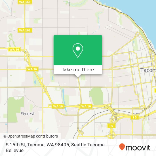 S 15th St, Tacoma, WA 98405 map