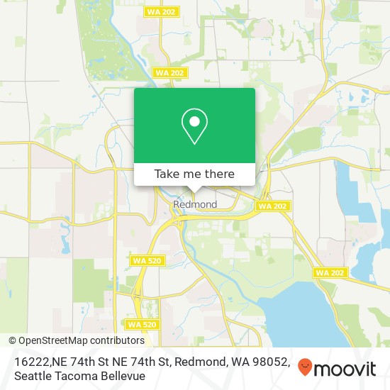 16222,NE 74th St NE 74th St, Redmond, WA 98052 map