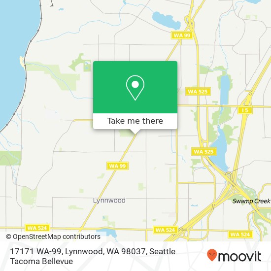 Mapa de 17171 WA-99, Lynnwood, WA 98037