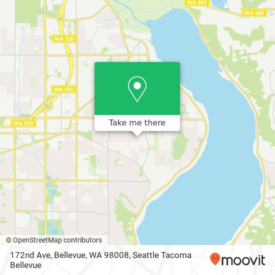 172nd Ave, Bellevue, WA 98008 map