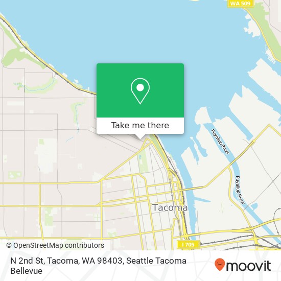 Mapa de N 2nd St, Tacoma, WA 98403