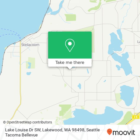 Mapa de Lake Louise Dr SW, Lakewood, WA 98498