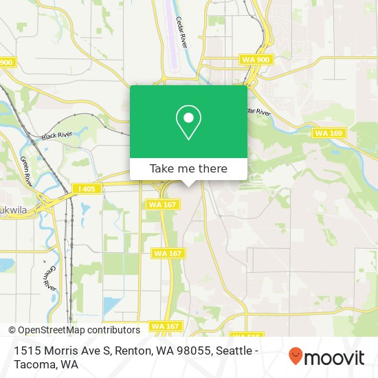 Mapa de 1515 Morris Ave S, Renton, WA 98055