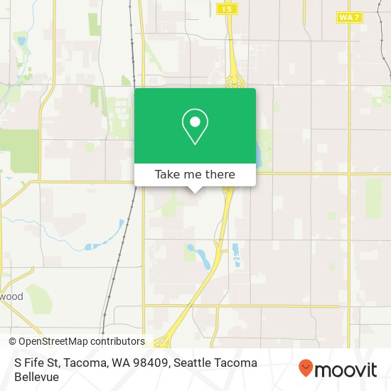 Mapa de S Fife St, Tacoma, WA 98409