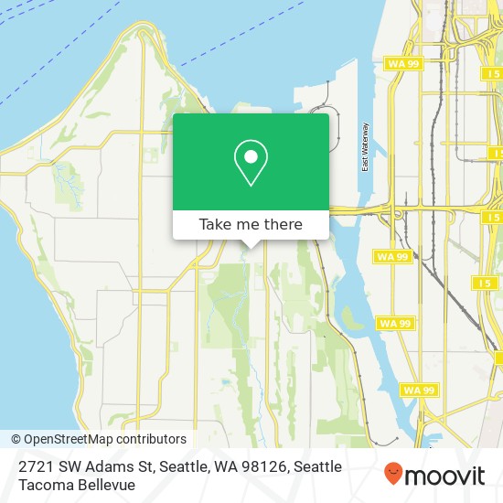 Mapa de 2721 SW Adams St, Seattle, WA 98126