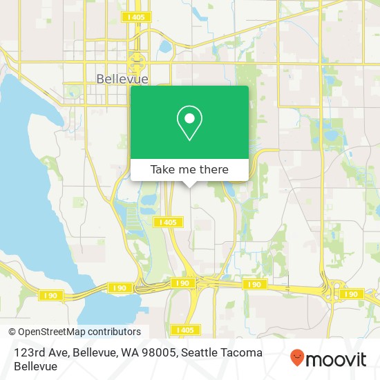 Mapa de 123rd Ave, Bellevue, WA 98005