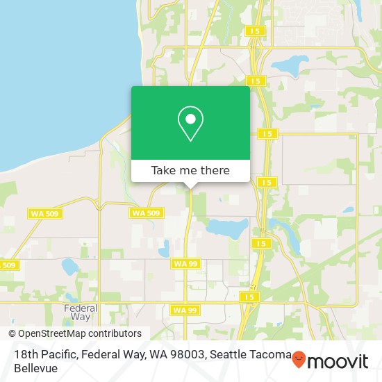 Mapa de 18th Pacific, Federal Way, WA 98003