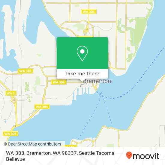 Mapa de WA-303, Bremerton, WA 98337