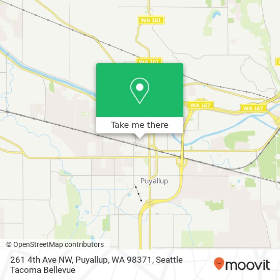 Mapa de 261 4th Ave NW, Puyallup, WA 98371