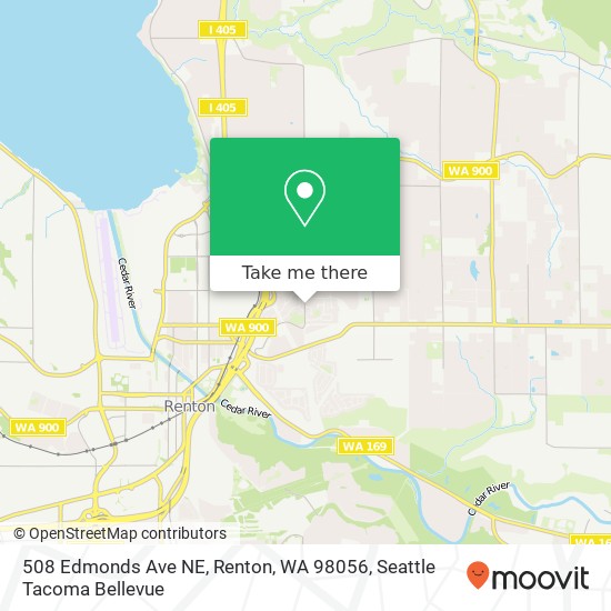 Mapa de 508 Edmonds Ave NE, Renton, WA 98056