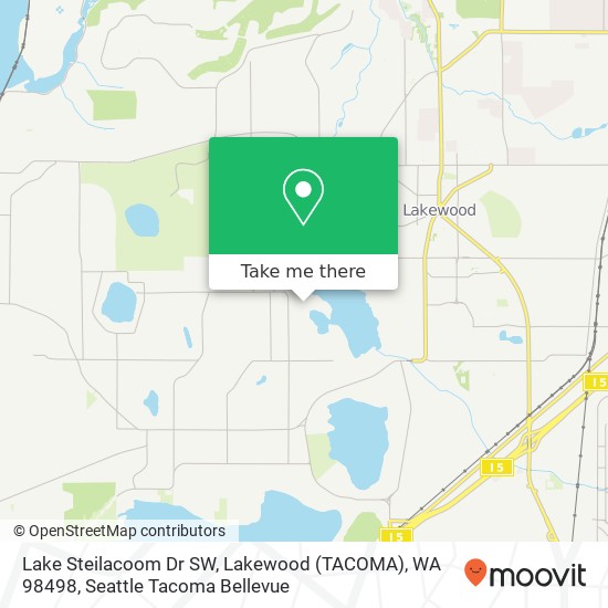 Lake Steilacoom Dr SW, Lakewood (TACOMA), WA 98498 map