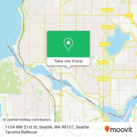 Mapa de 1104 NW 51st St, Seattle, WA 98107
