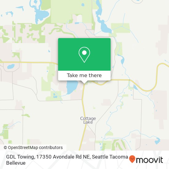 GDL Towing, 17350 Avondale Rd NE map