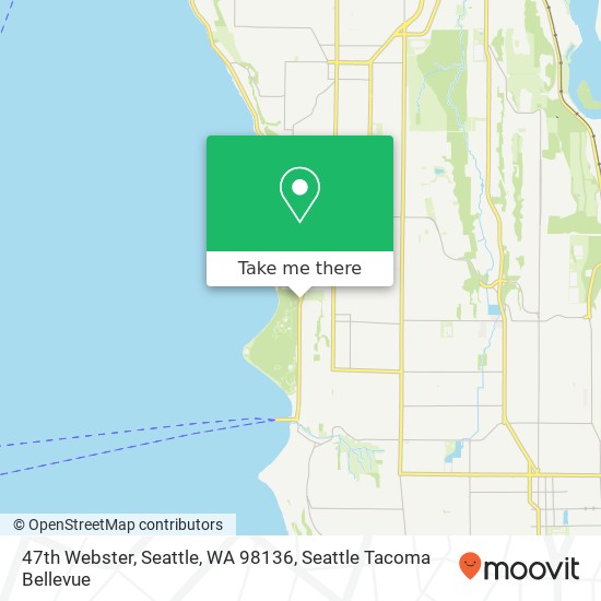 Mapa de 47th Webster, Seattle, WA 98136