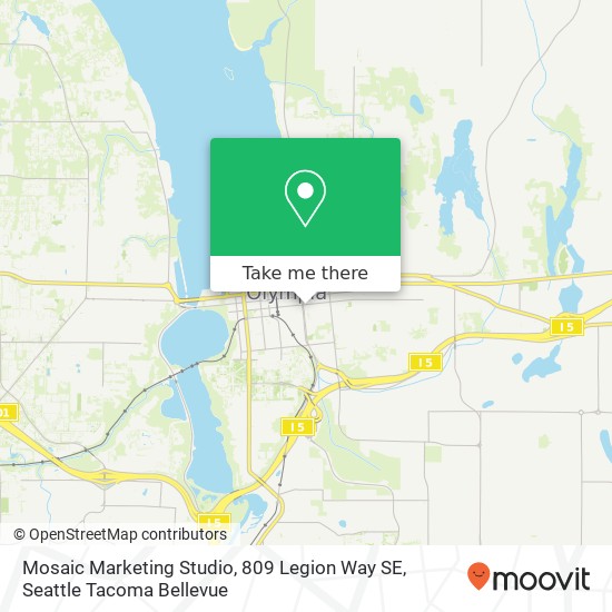 Mapa de Mosaic Marketing Studio, 809 Legion Way SE