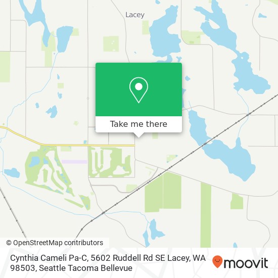 Mapa de Cynthia Cameli Pa-C, 5602 Ruddell Rd SE Lacey, WA 98503