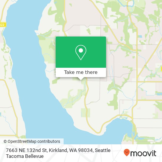 Mapa de 7663 NE 132nd St, Kirkland, WA 98034