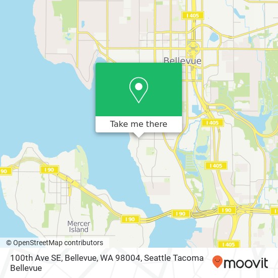 100th Ave SE, Bellevue, WA 98004 map