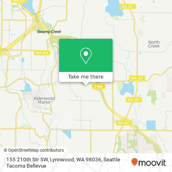 Mapa de 155 210th Str SW, Lynnwood, WA 98036