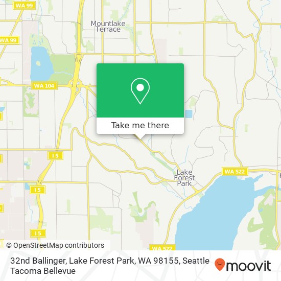 Mapa de 32nd Ballinger, Lake Forest Park, WA 98155