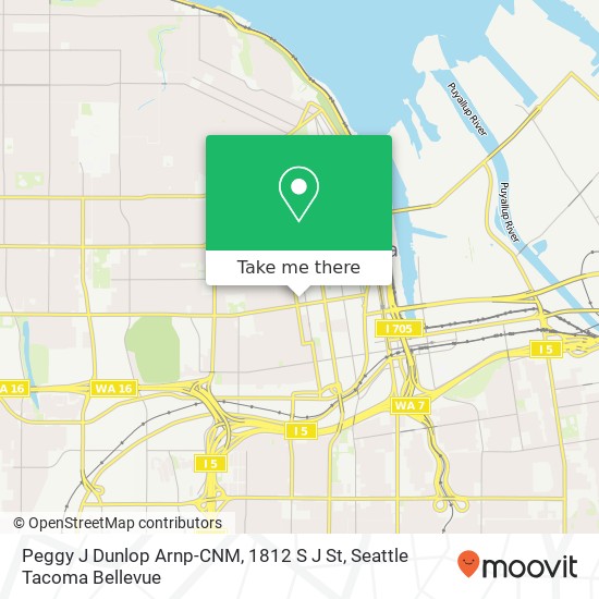 Mapa de Peggy J Dunlop Arnp-CNM, 1812 S J St