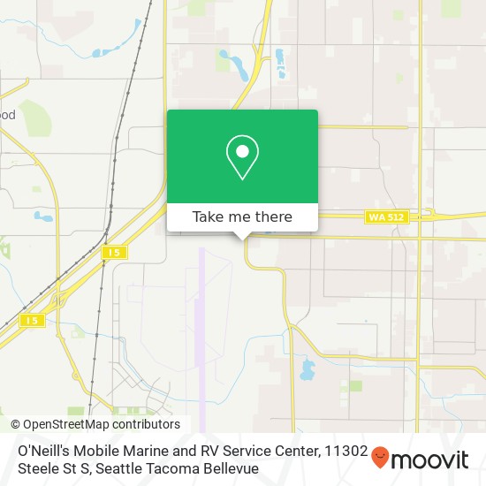 Mapa de O'Neill's Mobile Marine and RV Service Center, 11302 Steele St S