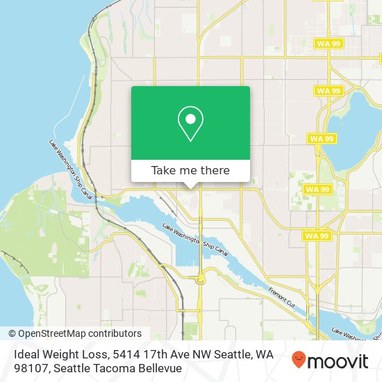 Mapa de Ideal Weight Loss, 5414 17th Ave NW Seattle, WA 98107