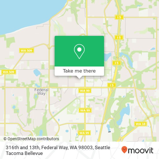 316th and 13th, Federal Way, WA 98003 map