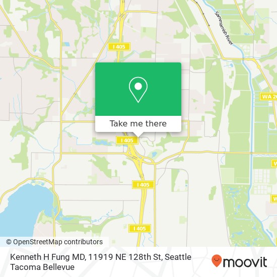 Mapa de Kenneth H Fung MD, 11919 NE 128th St