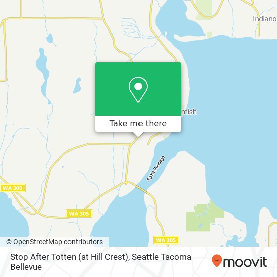 Stop After Totten (at Hill Crest) map