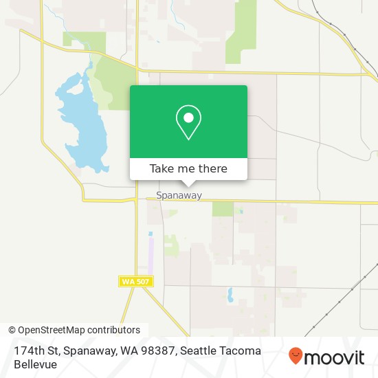 Mapa de 174th St, Spanaway, WA 98387