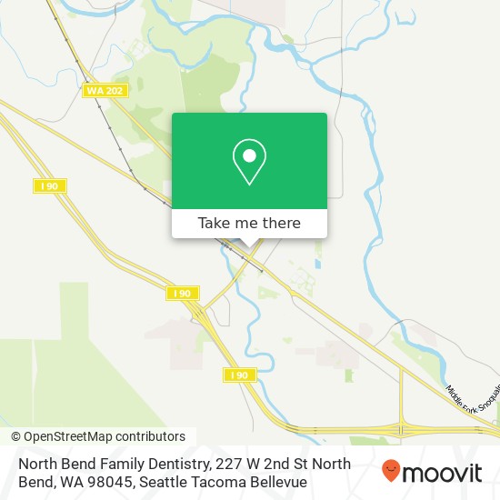 Mapa de North Bend Family Dentistry, 227 W 2nd St North Bend, WA 98045