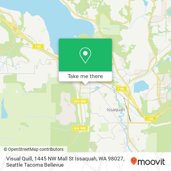 Mapa de Visual Quill, 1445 NW Mall St Issaquah, WA 98027