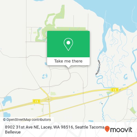 Mapa de 8902 31st Ave NE, Lacey, WA 98516