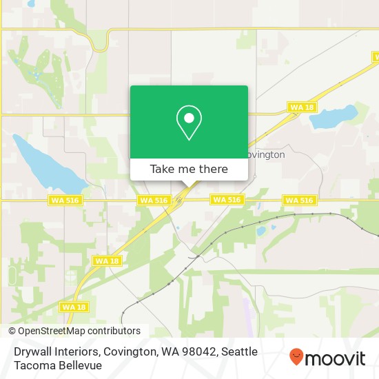 Mapa de Drywall Interiors, Covington, WA 98042