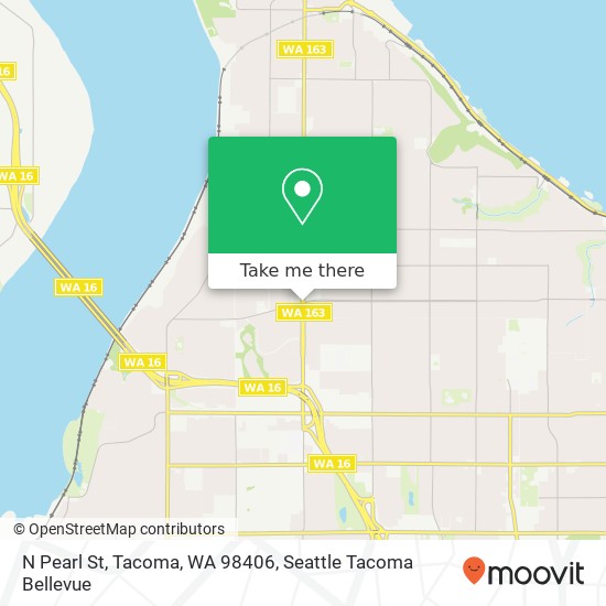 Mapa de N Pearl St, Tacoma, WA 98406