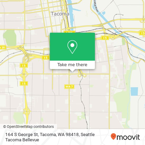 Mapa de 164 S George St, Tacoma, WA 98418