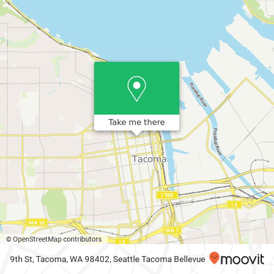 Mapa de 9th St, Tacoma, WA 98402