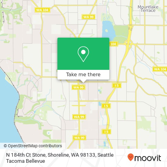 Mapa de N 184th Ct Stone, Shoreline, WA 98133