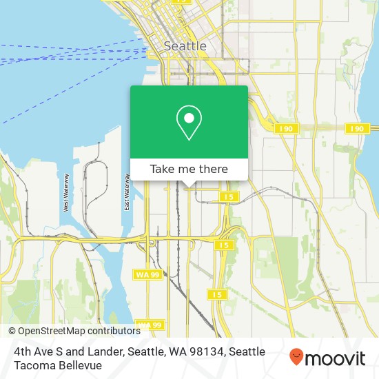 Mapa de 4th Ave S and Lander, Seattle, WA 98134