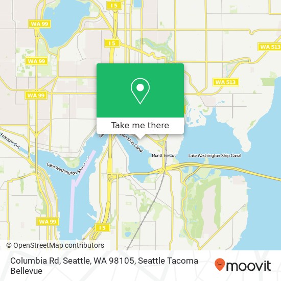 Columbia Rd, Seattle, WA 98105 map