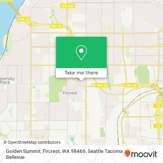 Mapa de Golden Summit, Fircrest, WA 98466