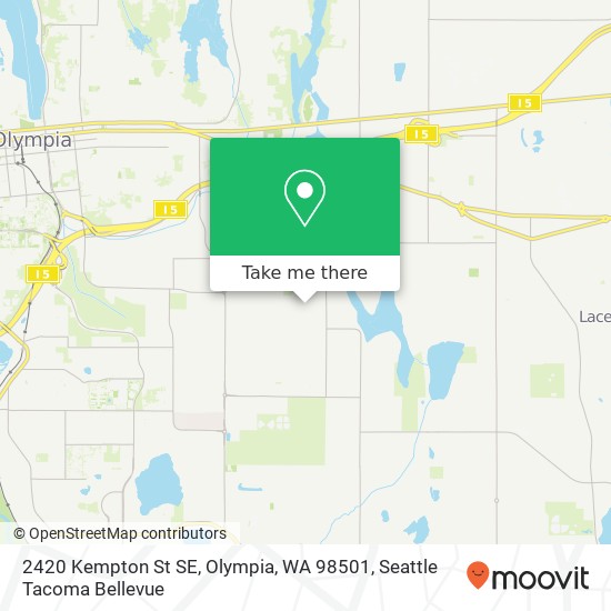 Mapa de 2420 Kempton St SE, Olympia, WA 98501