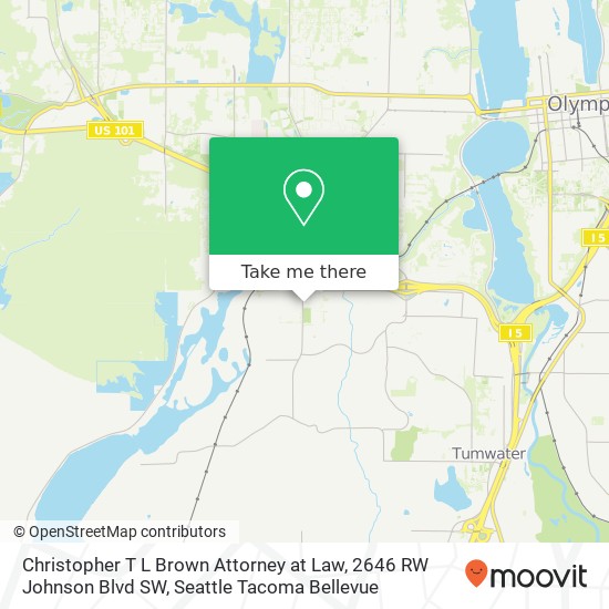 Mapa de Christopher T L Brown Attorney at Law, 2646 RW Johnson Blvd SW