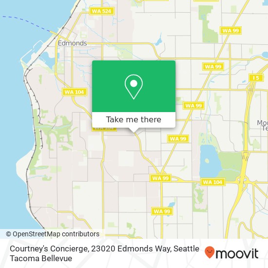 Mapa de Courtney's Concierge, 23020 Edmonds Way